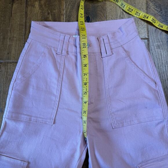 Altar'd State Pink Cargo Pants Women's Size XS Boho Wide Leg Inseam 31" - Picture 4 of 7